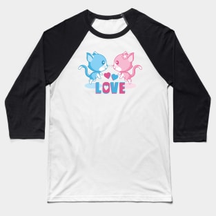 Kittens and love are always together. Baseball T-Shirt